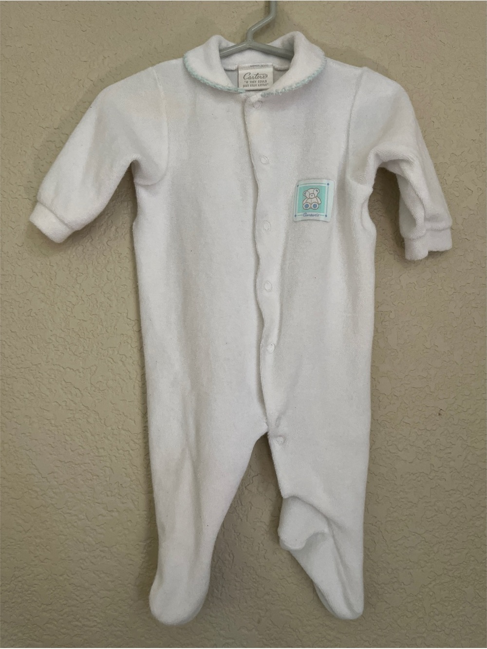 Vintage Carters Terry Cloth Onesie Unisex Size 0-3 Months